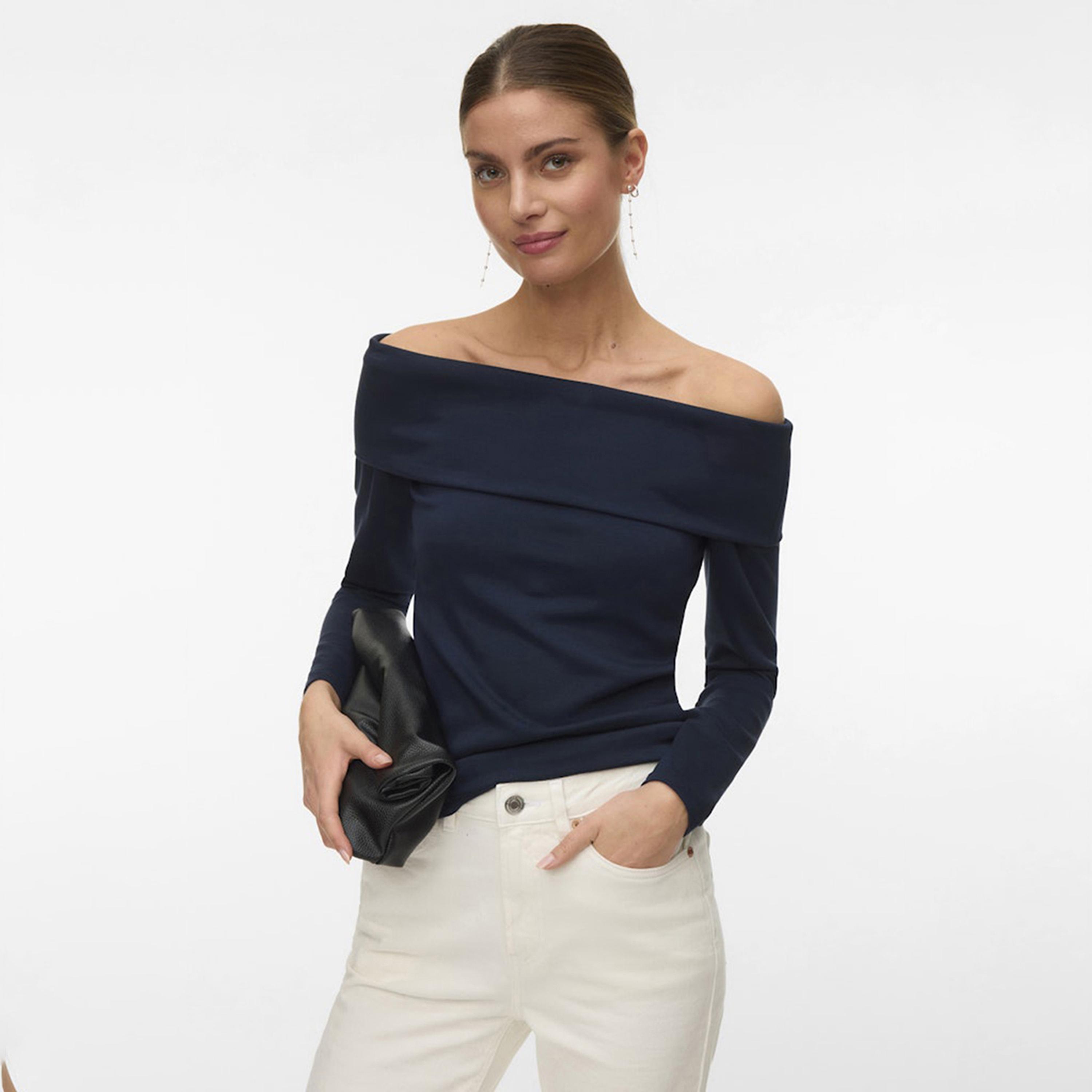 بلوزة "باردو" نسائية مكشوفة الأكتاف "أوف شولدر" من فيرو مودا-women-clothing-shirtsandblouses-blouses-image-1