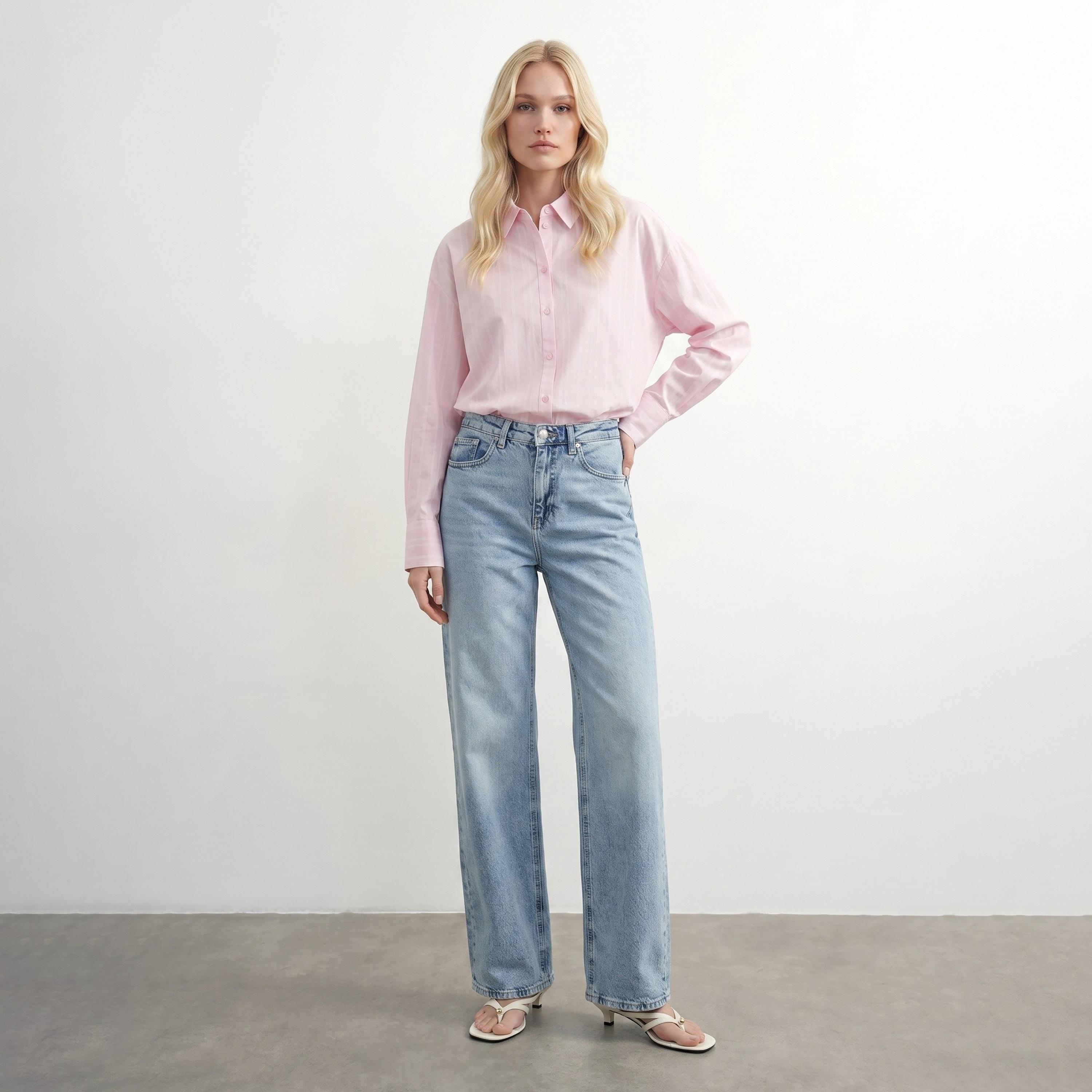 Vero Moda Striped Pointed Collar Women's Shirt-women-clothing-shirtsandblouses-shirts-image-2