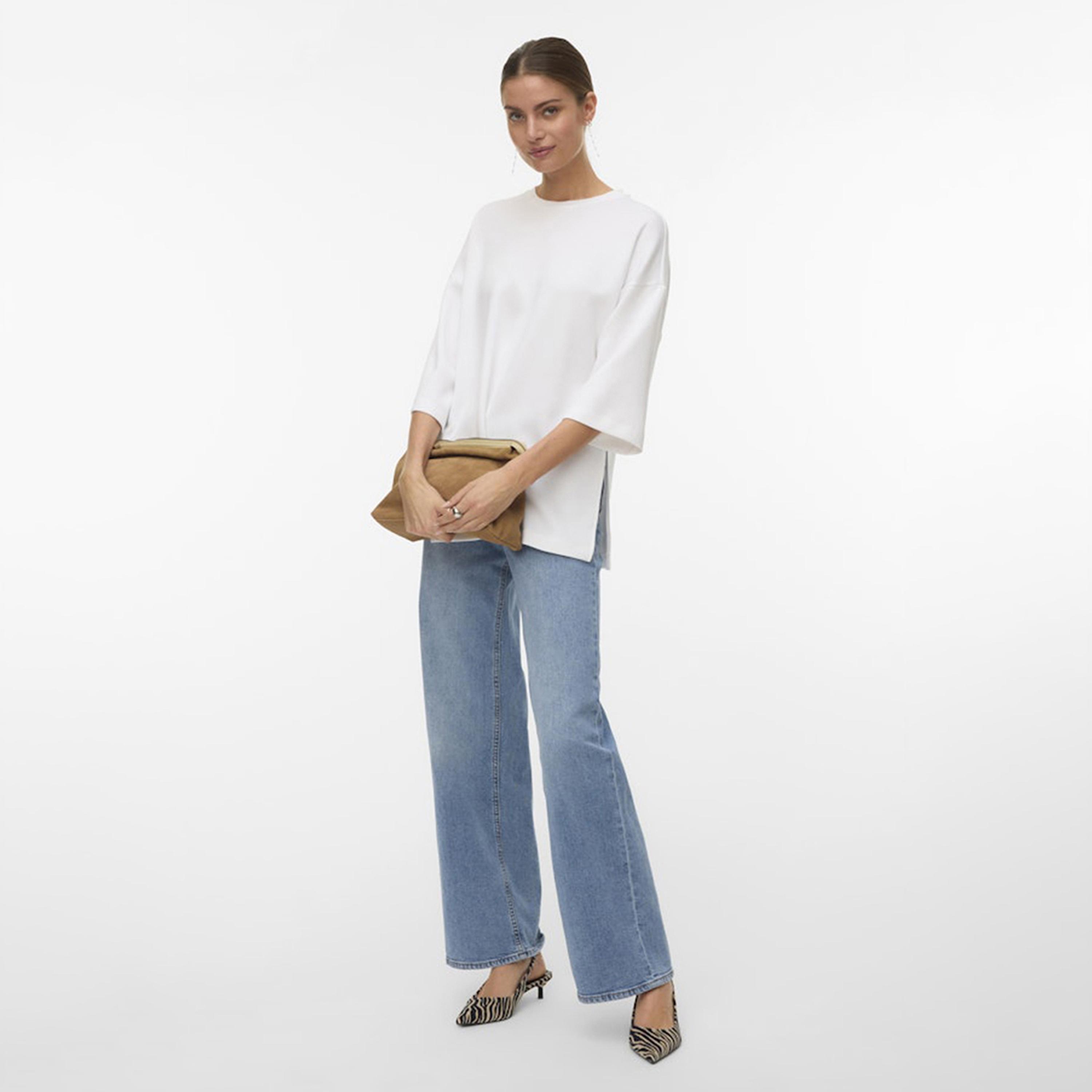Vero Moda White Drop Shoulder Sleeves Women's Top-women-clothing-shirtsandblouses-blouses-image-2