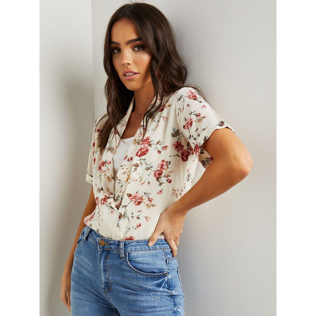Styli Floral Print Short Sleeves Blouse-women-clothing-shirtsandblouses-blouses-image-1