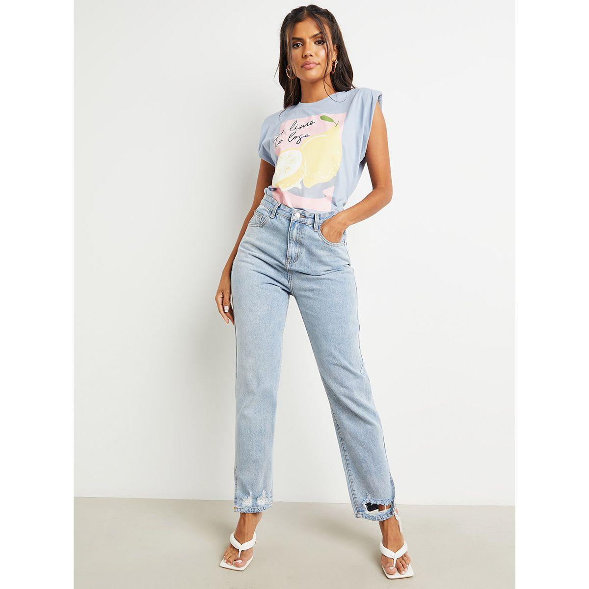 تيشيرت بطبعة كتابة من ريد تايب-women-clothing-tshirts-image-2