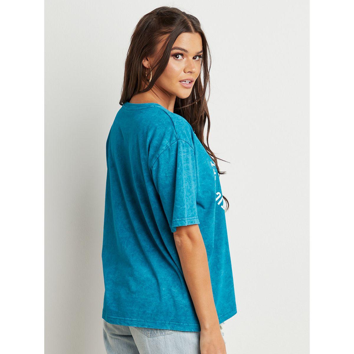 Styli 1984 Athletic Dept. Slogan Print Boxy T-shirt-women-clothing-tshirts-image-4