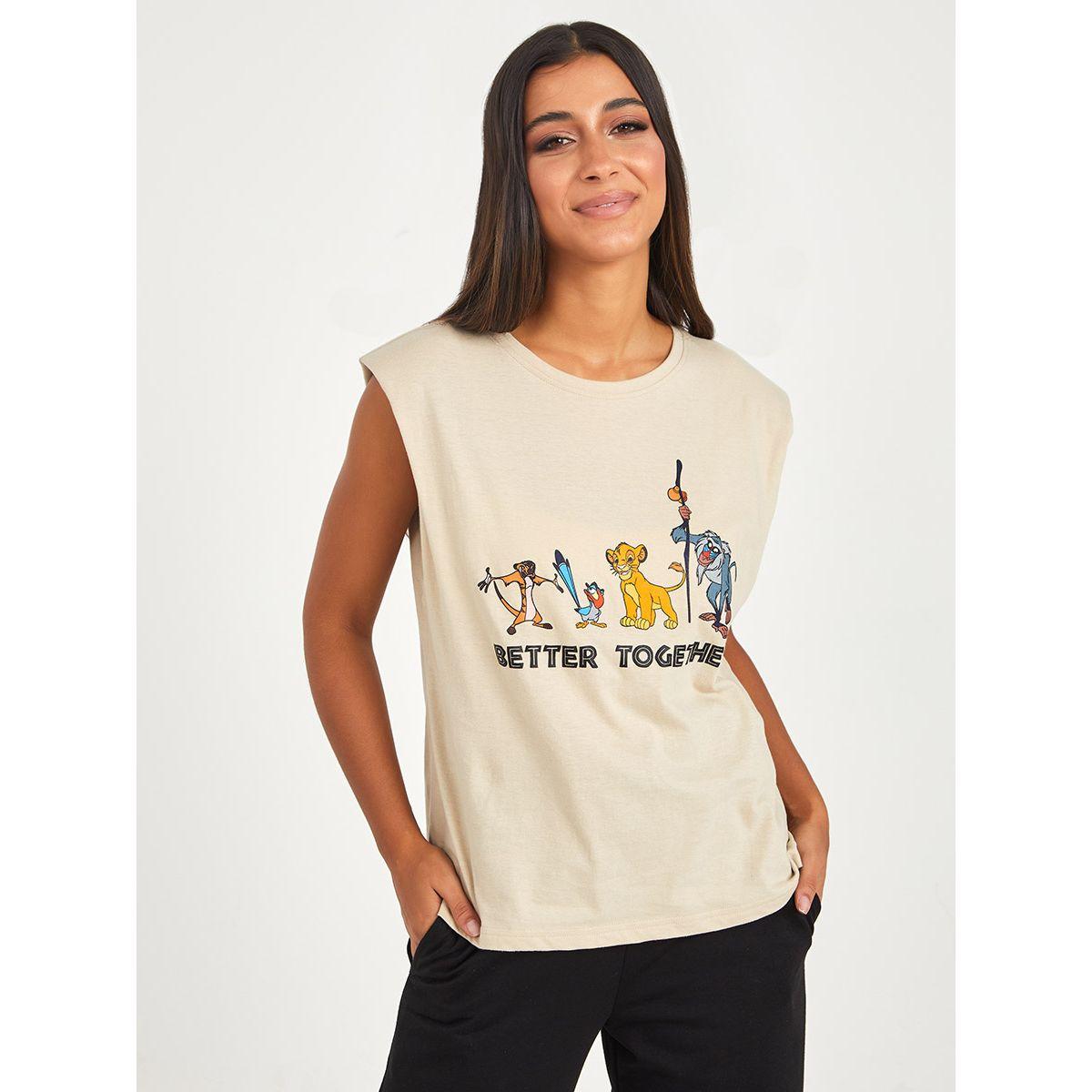 تيشيرت بلا اكمام وياقة دائرية-women-clothing-tshirts-image-4
