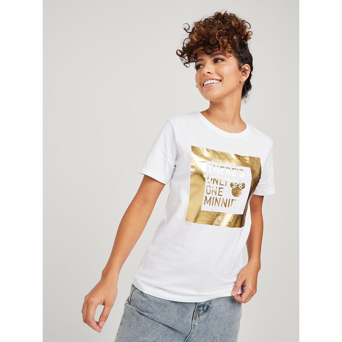 تيشيرت ديزنى بطبعة شعار بتفاصيل من ريد تايب-women-clothing-tshirts-image-3