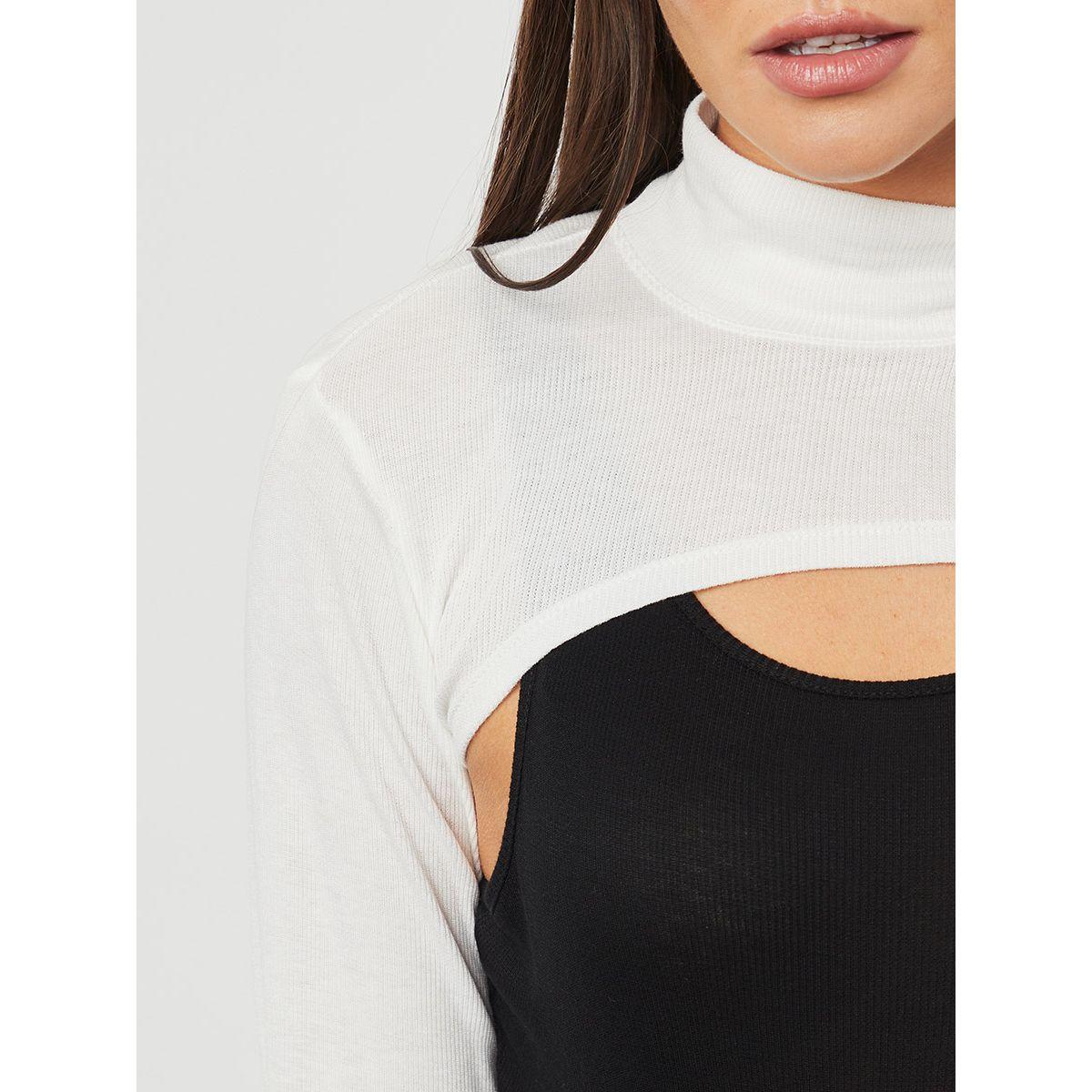 Styli Rib Long Sleeves Extreme Crop Top-women-clothing-shirtsandblouses-blouses-image-6
