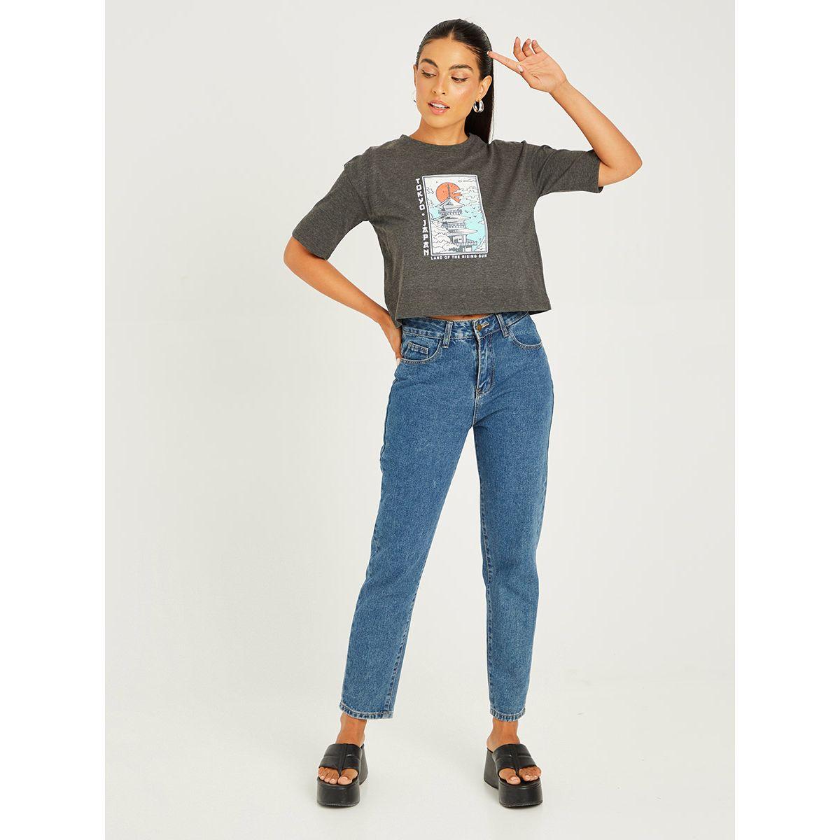 Styli Short Sleeves Tokyo Graphic Boxy Crop T-shirt-women-clothing-tshirts-image-2