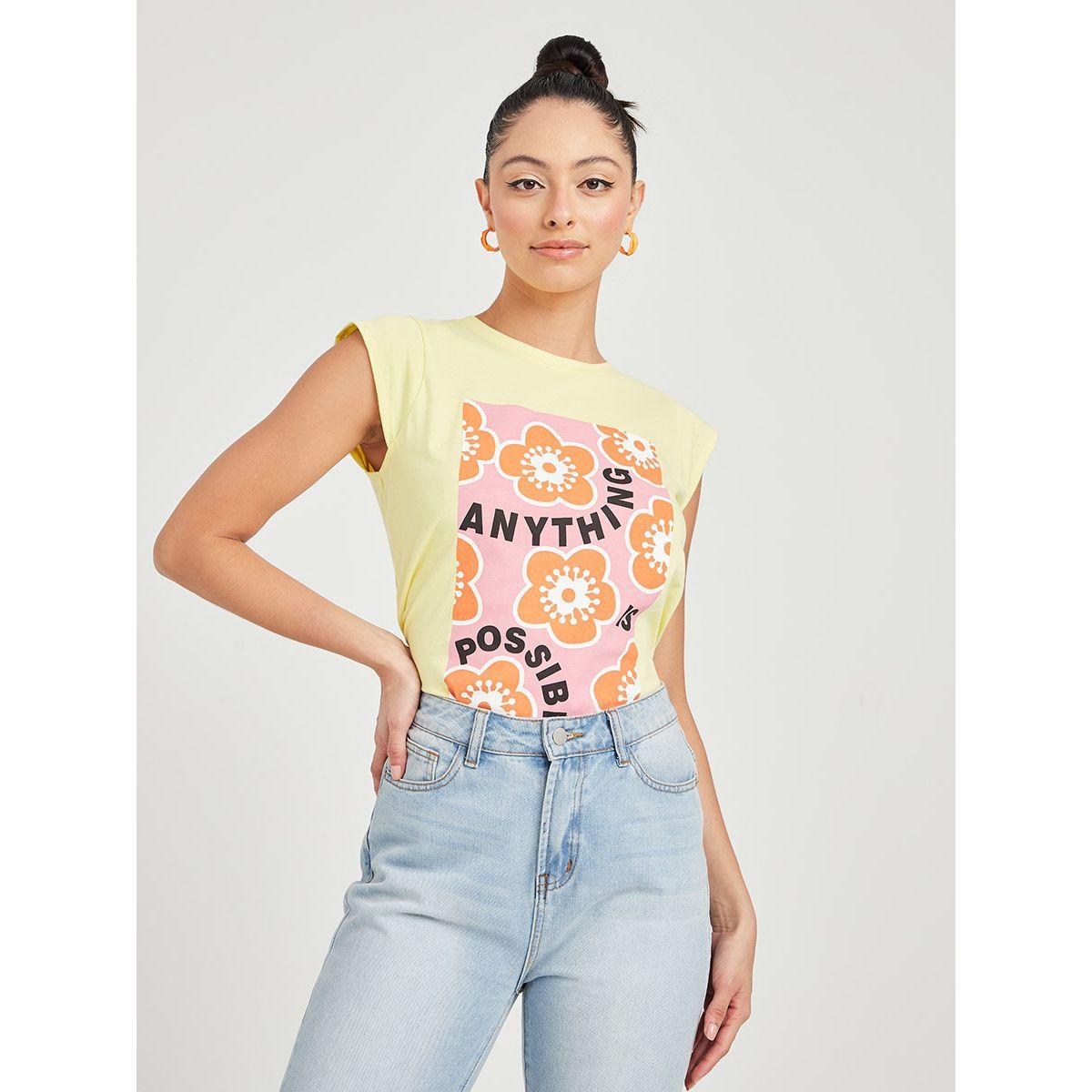 تيشيرت مطبع بزهور-women-clothing-tshirts-image-5