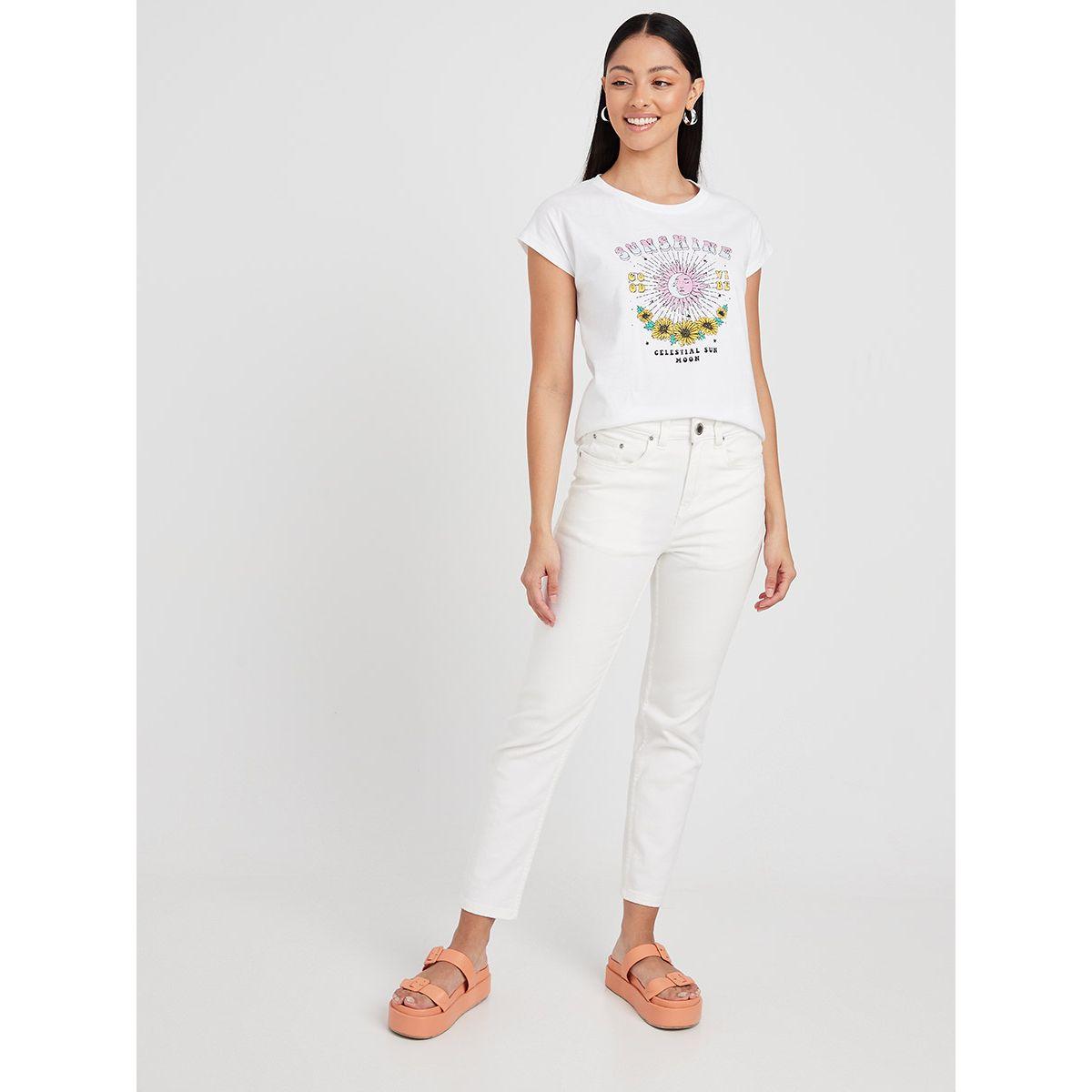 تيشيرت مطبوع باكمام قصيرة-women-clothing-tshirts-image-2