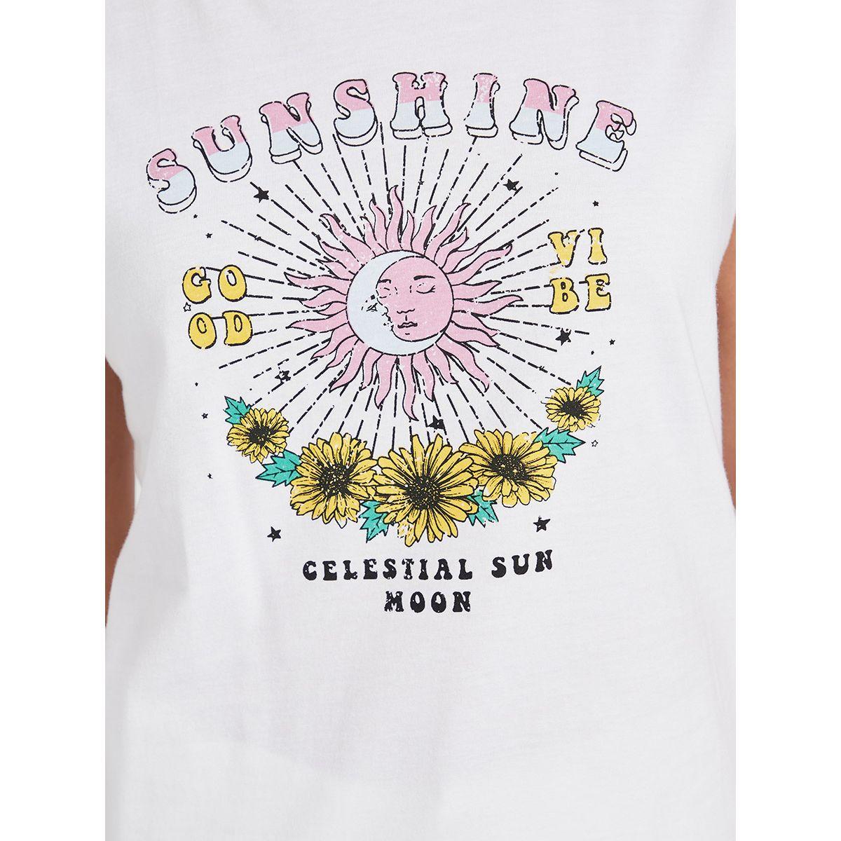 Styli Sunshine Graphic Print Cap Sleeves T-shirt-women-clothing-tshirts-image-4