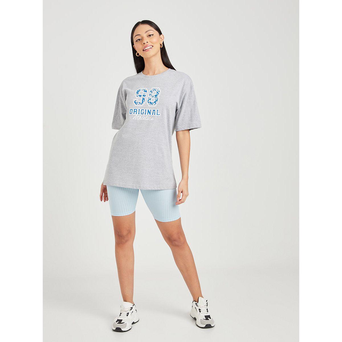 Styli Short Sleeves Oversized 99 Original Print T-shirt-women-clothing-tshirts-image-2