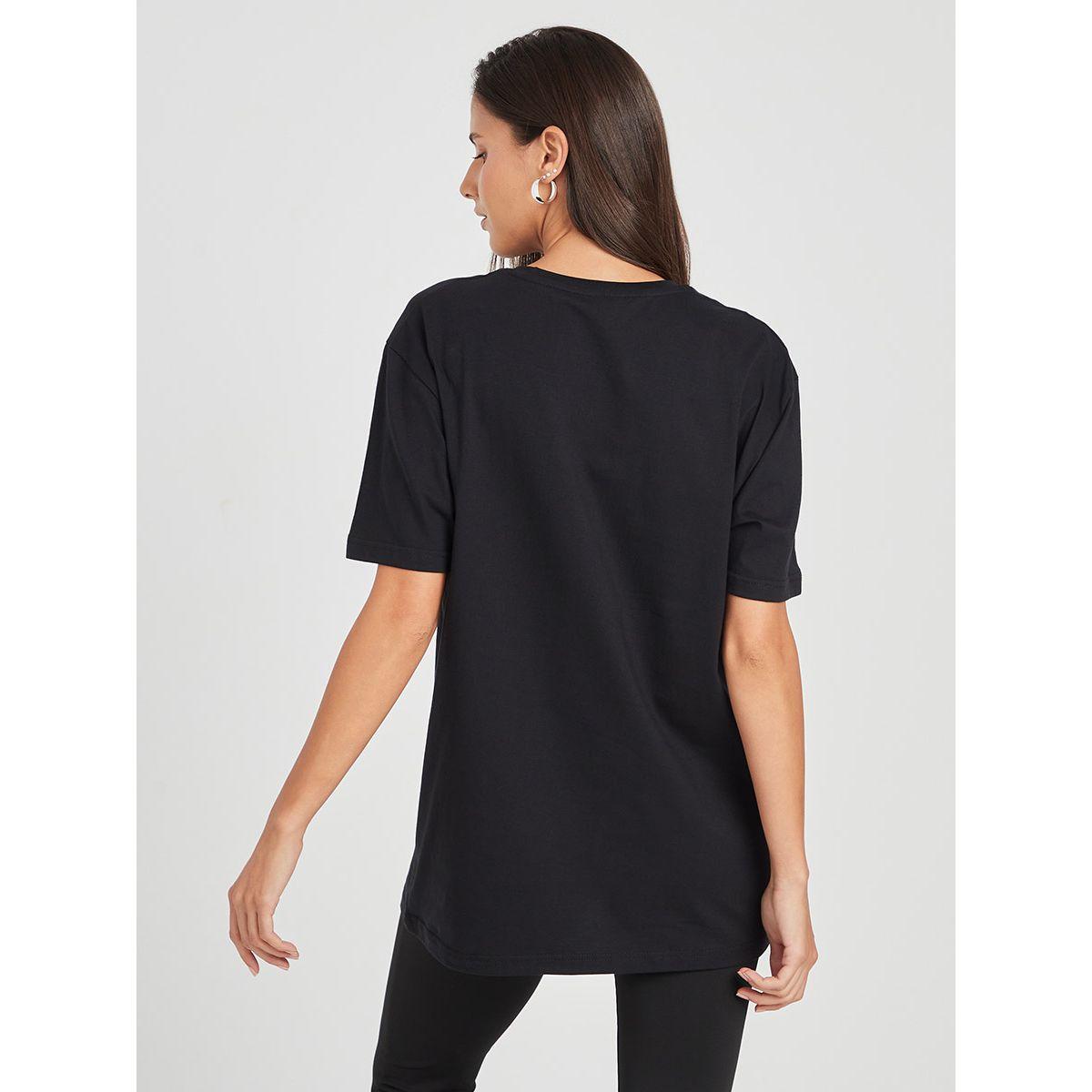 Styli Short Sleeves Take It Easy Slogan Print Oversized T-shirt-women-clothing-tshirts-image-4