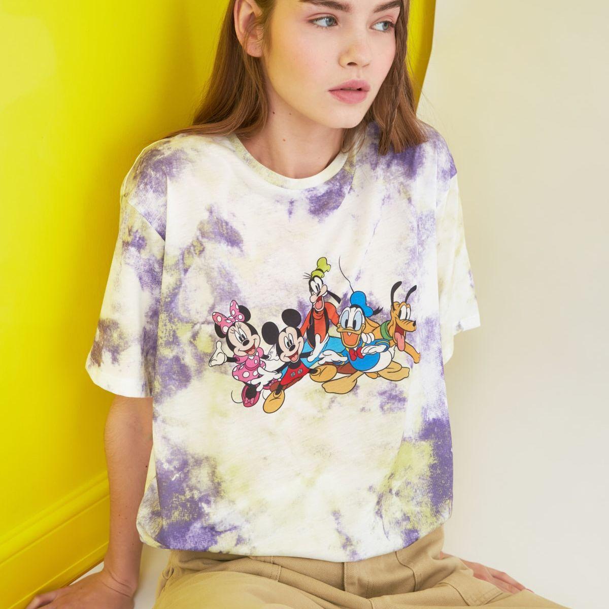 Trendyol Short Sleeves Tie and Dye Graphic Print Regular Fit T-shirt-women-clothing-tshirts-image-4
