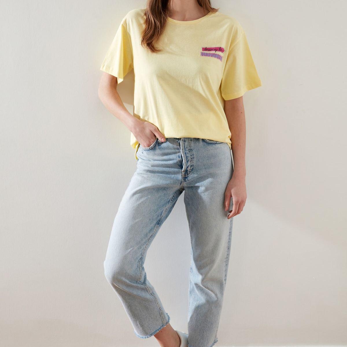 Trendyol Short Sleeves Back Graphic Print Regular T-shirt-women-clothing-tshirts-image-3