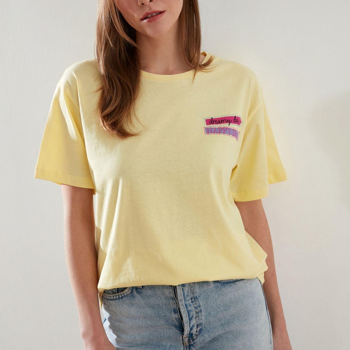 Trendyol Short Sleeves Back Graphic Print Regular T-shirt-women-clothing-tshirts-image-4