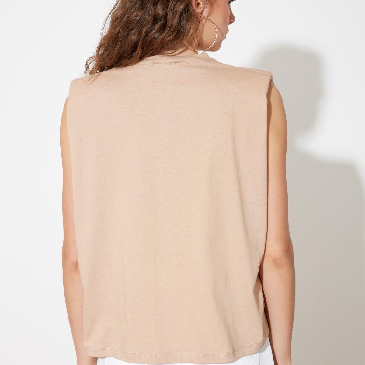 Trendyol Padded Shoulder Sleeveless Round Neck Cotton Boxy T-shirt-women-clothing-tshirts-image-4