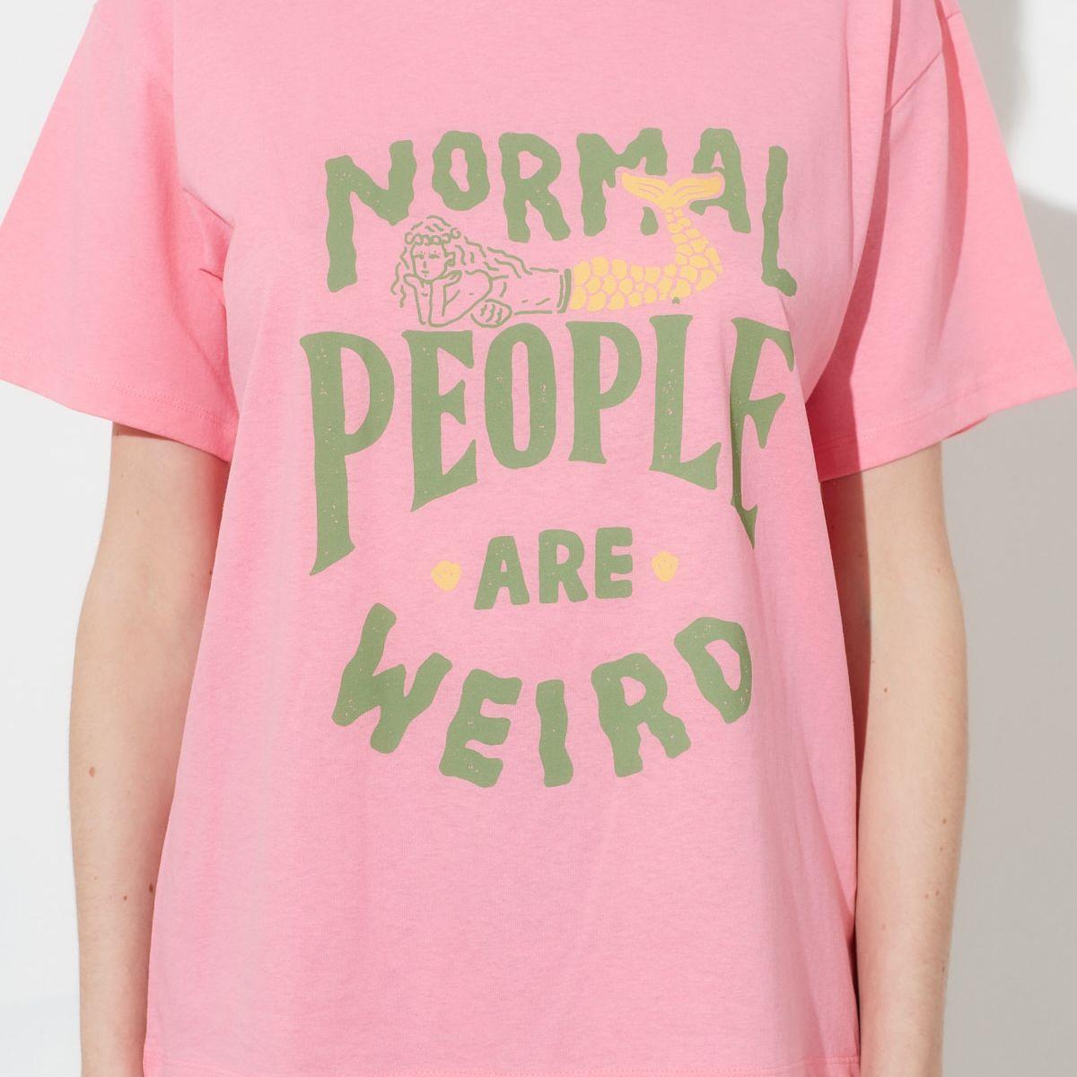 Trendyol Drop Shoulder Normal People Slogan Print Regular T-shirt-women-clothing-tshirts-image-2