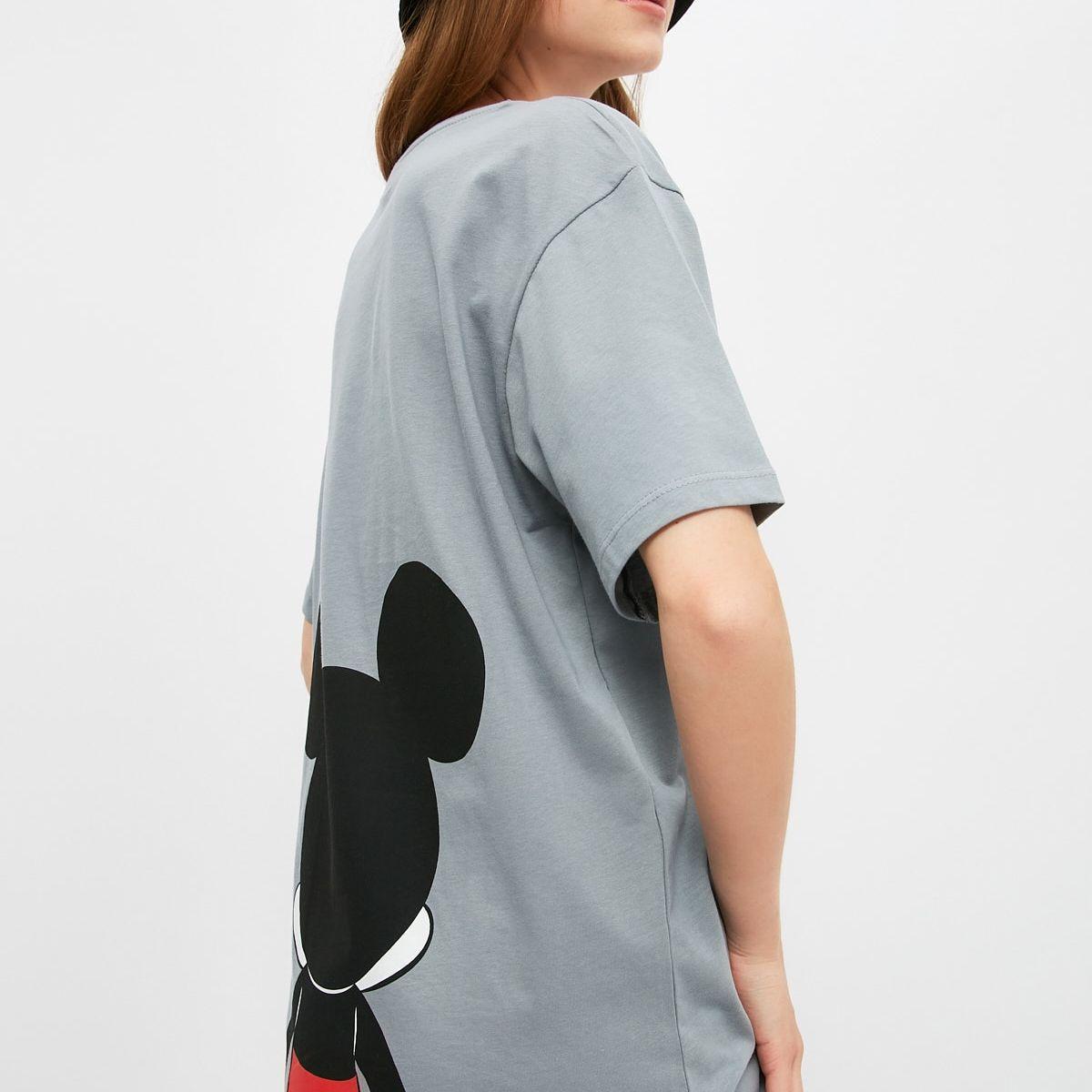 Trendyol Short Sleeves Mickey Mouse Graphic Print Regular T-shirt-women-clothing-tshirts-image-2