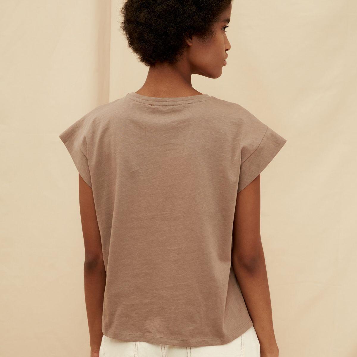 Trendyol Cap Sleeves Round Neck Knitted Regular T-shirt-women-clothing-tshirts-image-6