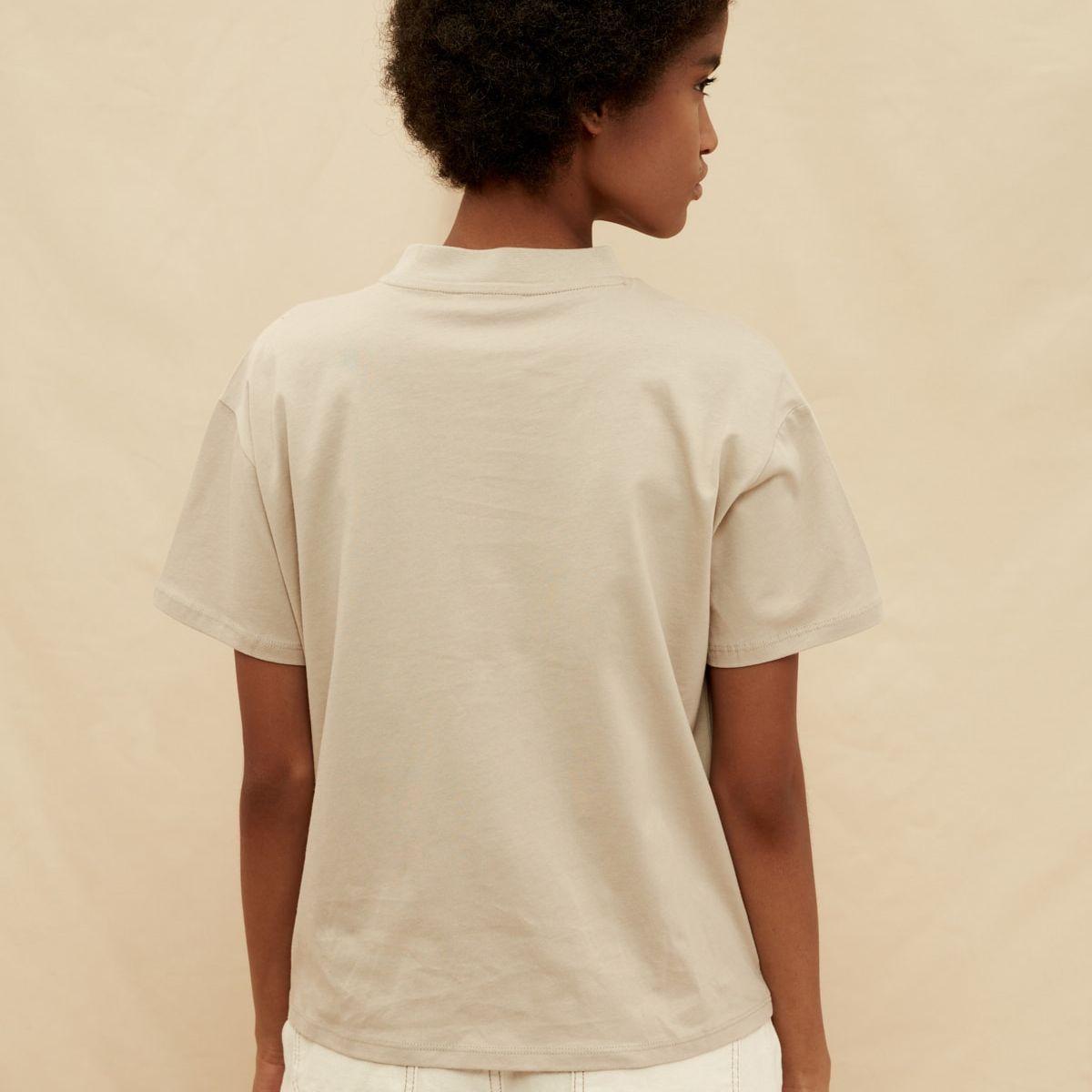 Trendyol Short Sleeves High Neck Cotton Regular T-shirt-women-clothing-tshirts-image-4