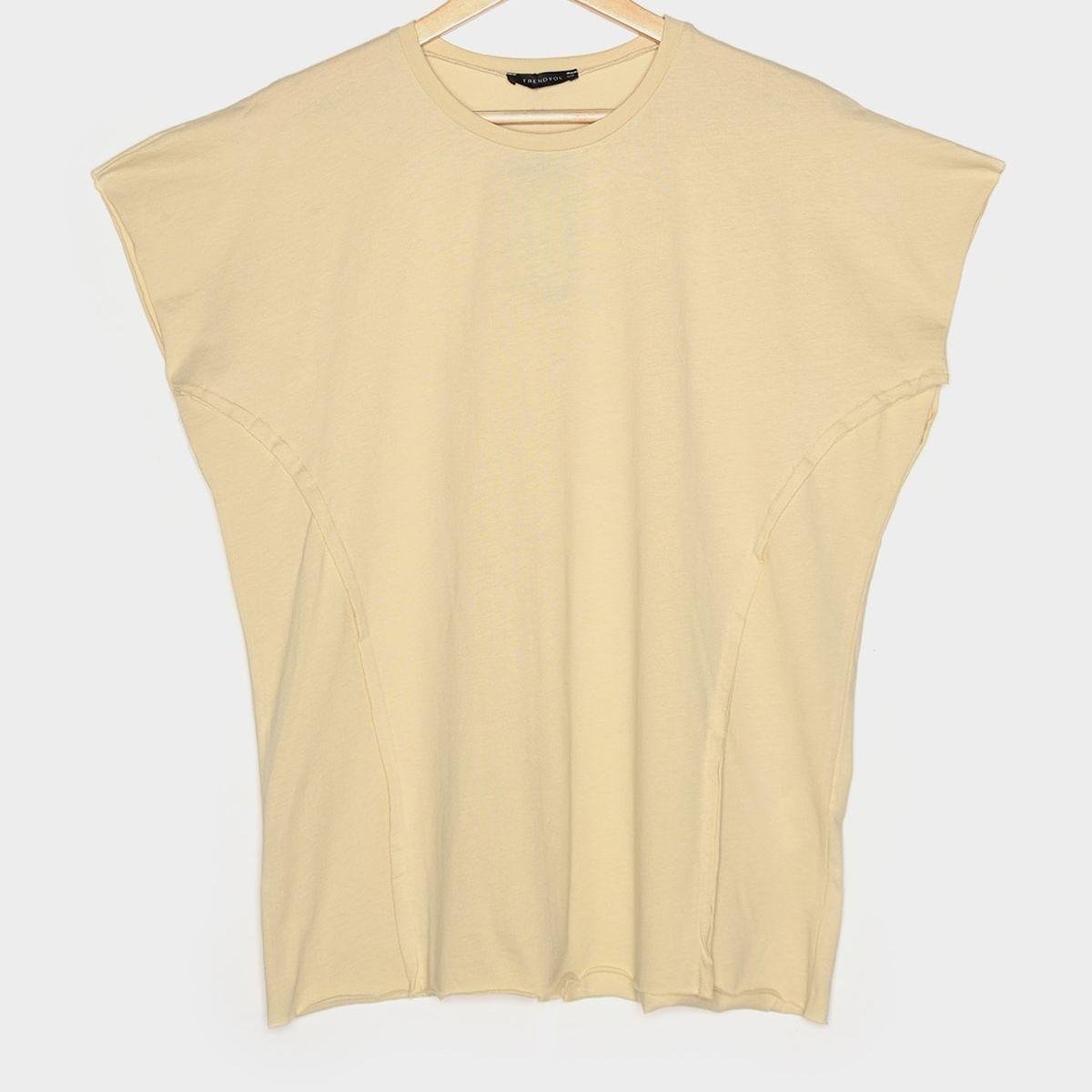 Trendyol Short Sleeves Round Neck Cotton Oversized T-shirt-women-clothing-tshirts-image-5