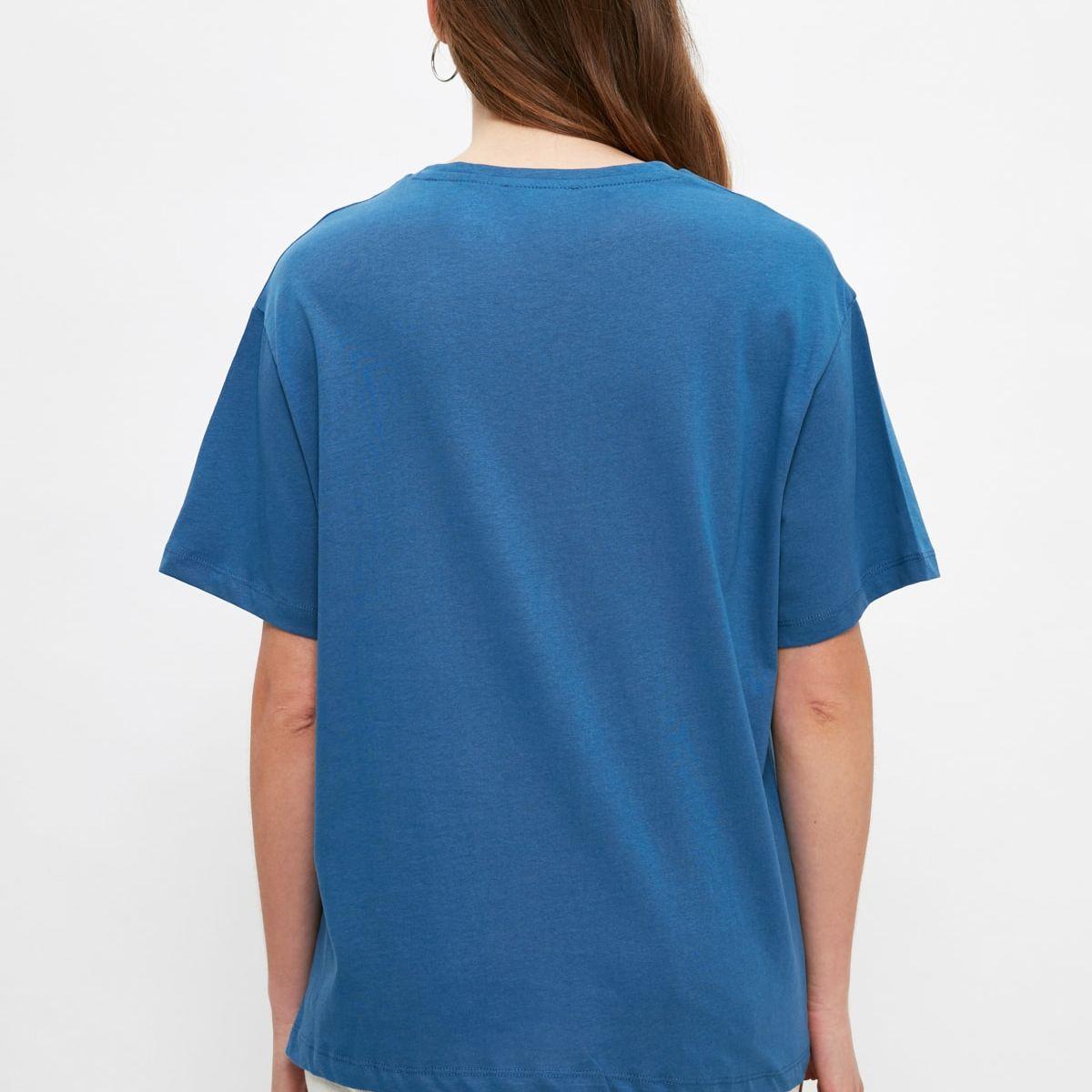 Trendyol Short Sleeves California Graphic Print Relaxed Fit T-shirt-women-clothing-tshirts-image-3