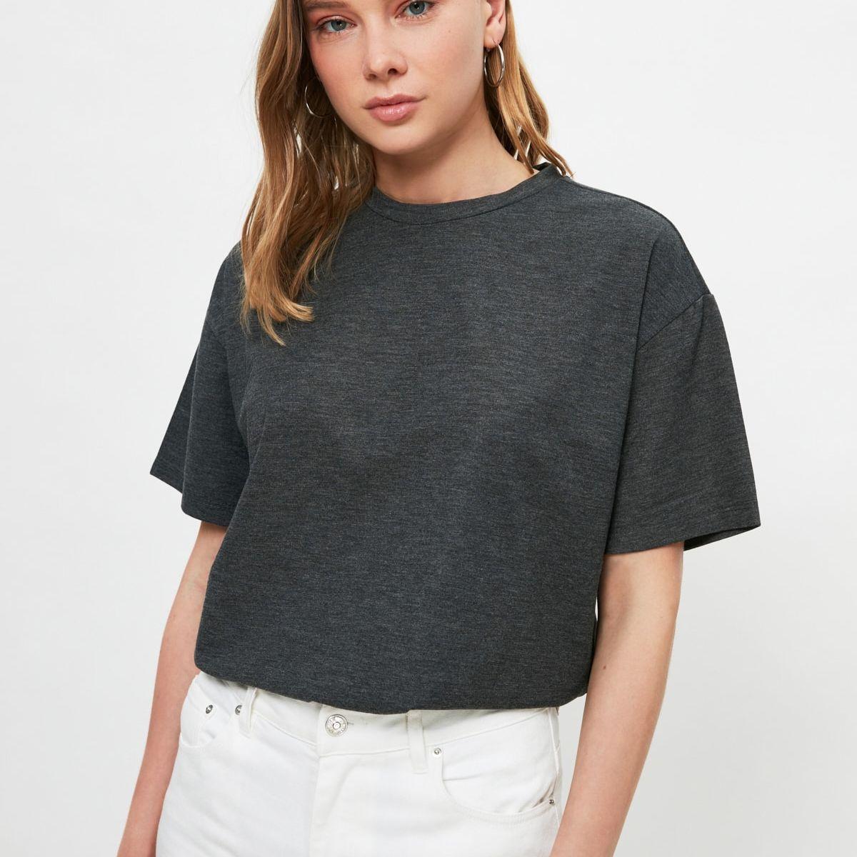 Trendyol Short Sleeves Nostalgia Graphic Print Regular T-shirt-women-clothing-tshirts-image-2
