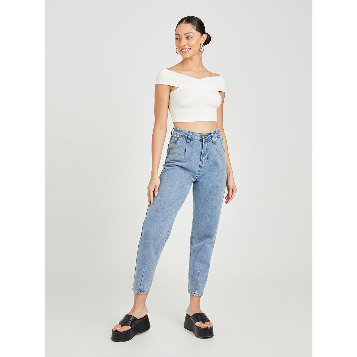 Styli Bardot Crossover Crop Top-women-clothing-shirtsandblouses-blouses-image-2