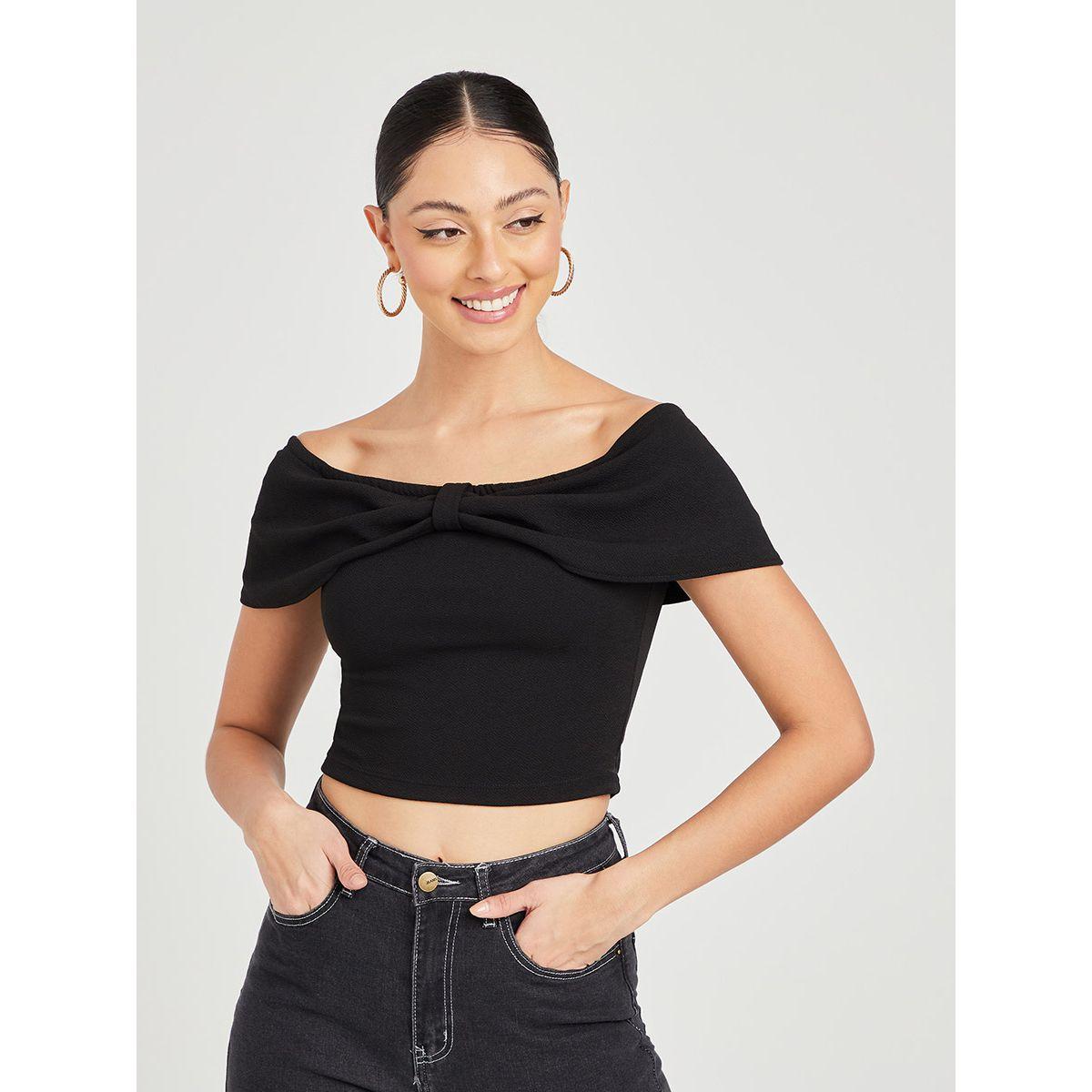 Styli Bardot Off Shoulder Crop Top-women-clothing-shirtsandblouses-blouses-image-1