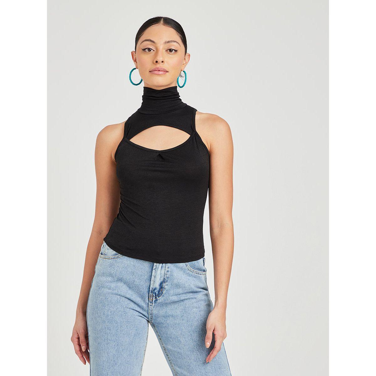Styli Sleeveless High Neck Cut Out Detail Knit Top-women-clothing-shirtsandblouses-blouses-image-4
