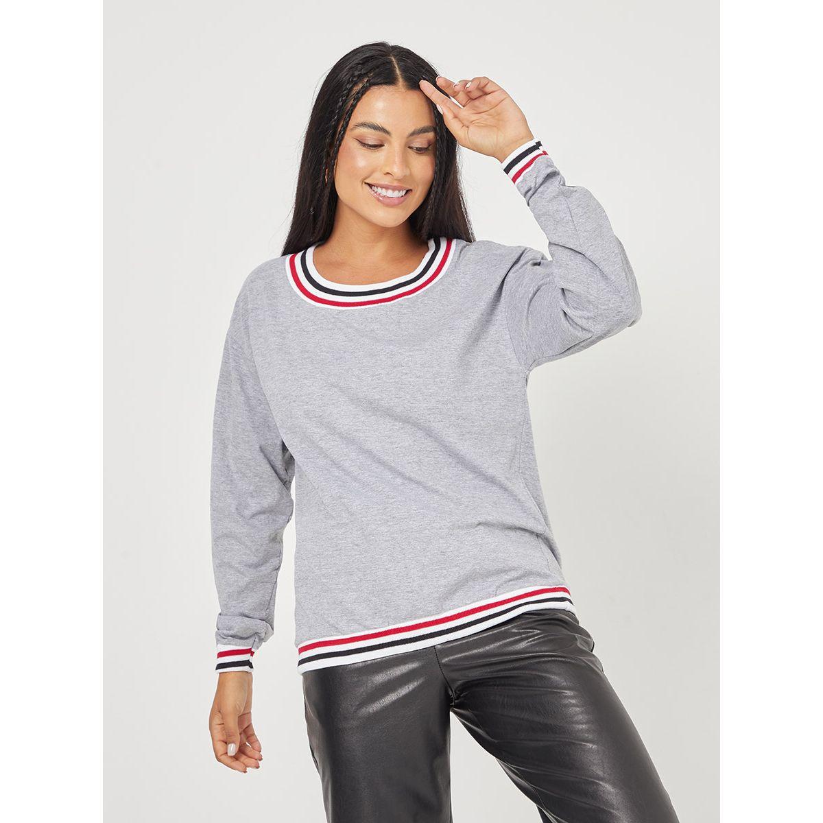 تيشيرت مخطط باكمام وأساور-women-clothing-tshirts-image-1