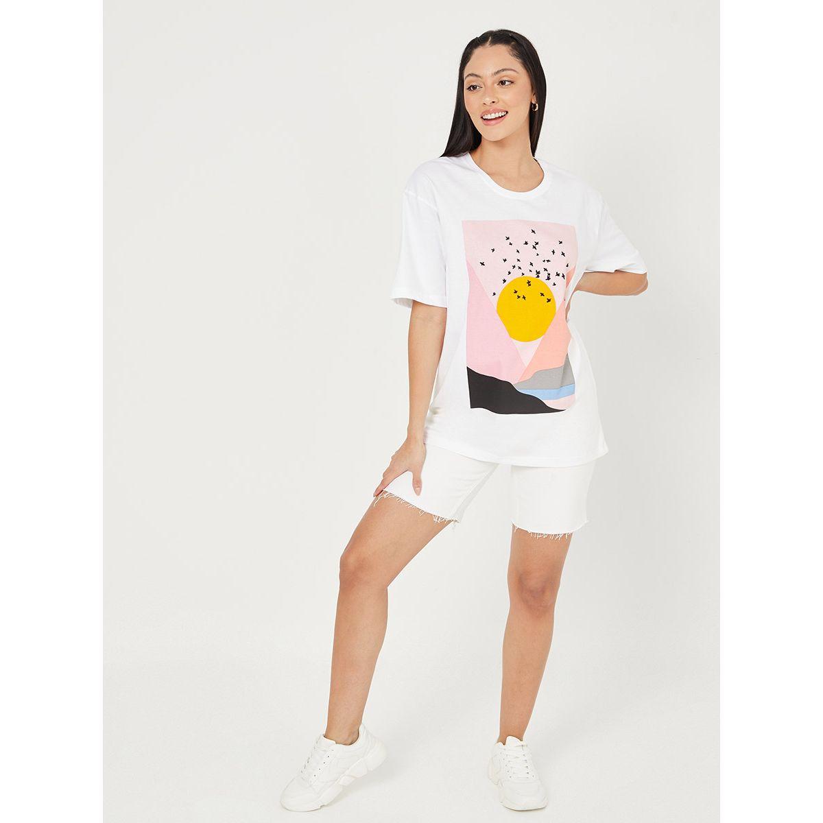 تيشيرت بقصة واسعة واكمام قصيرة-women-clothing-tshirts-image-2