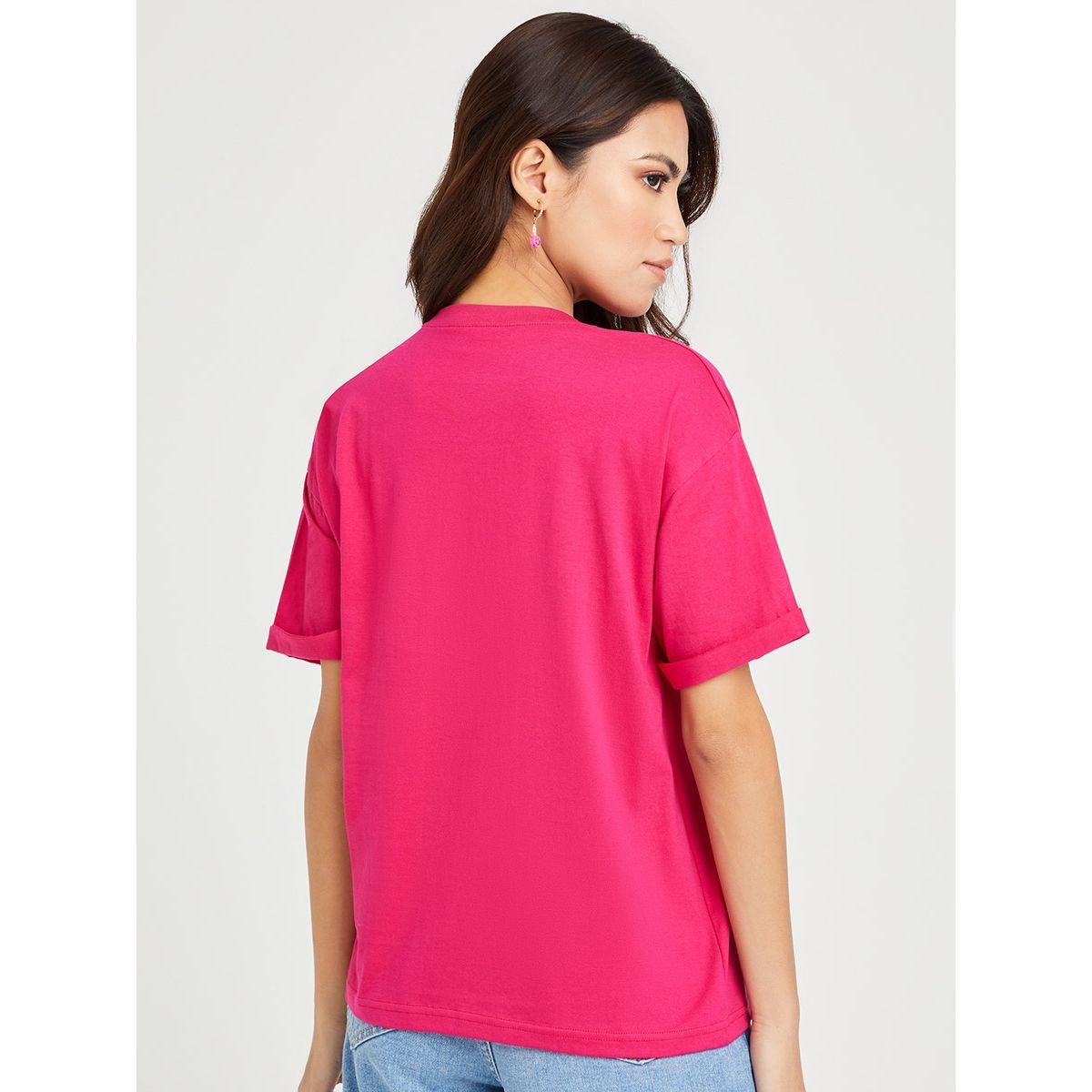 Styli Short Sleeves Imperfectly Perfect Slogan Print Regular Fit T-shirt-women-clothing-tshirts-image-4