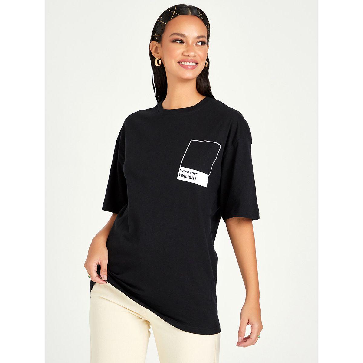 تيشيرت بقصة واسعة واكمام قصيرة-women-clothing-tshirts-image-1