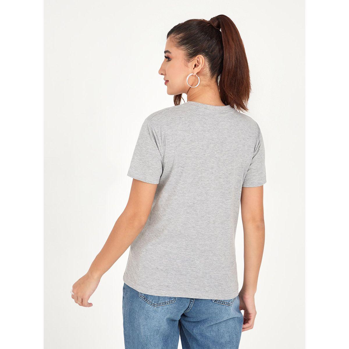 Styli Argyle Graphic Print Regular Fit T-shirt-women-clothing-tshirts-image-5