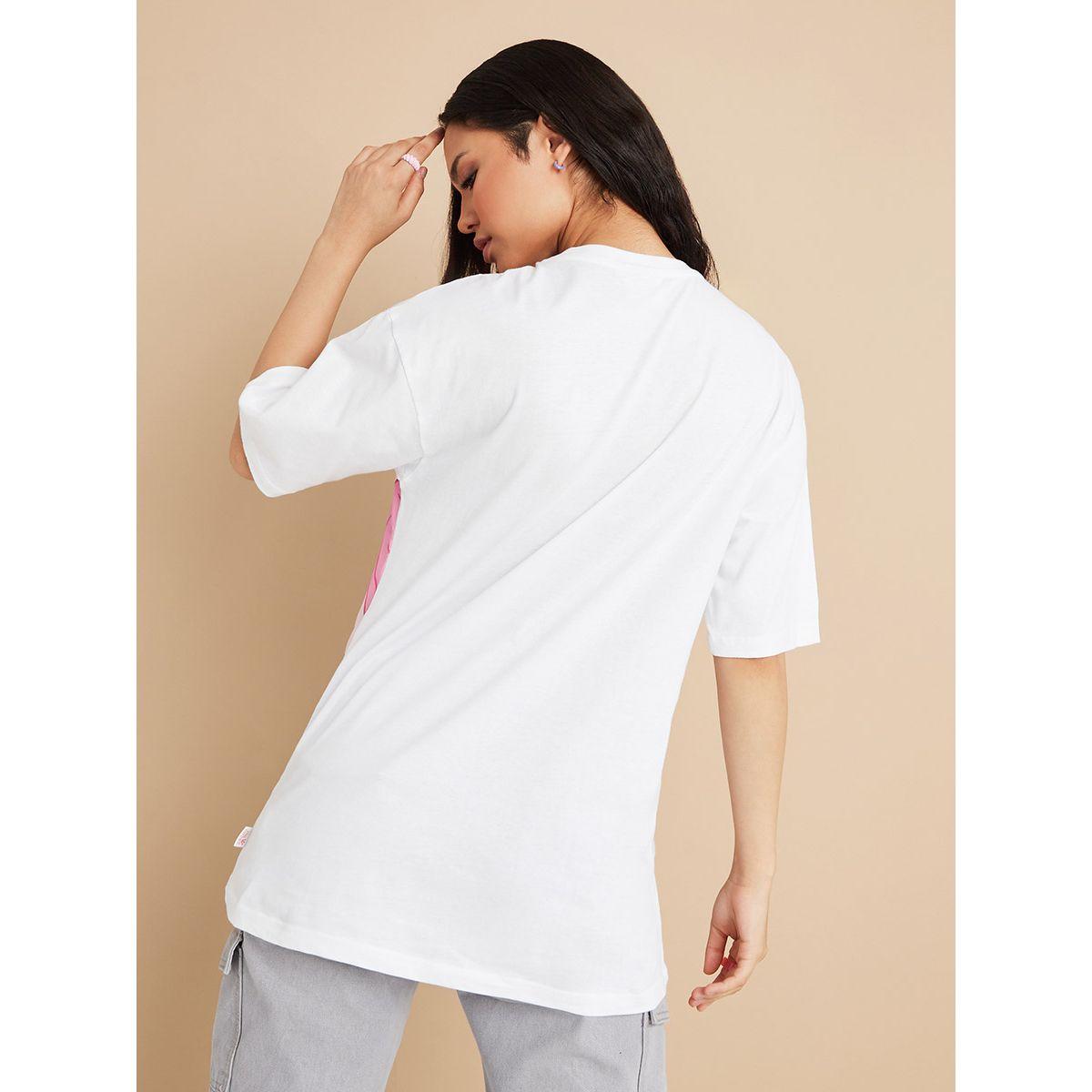 Styli MGM Pink Panther Print Oversized Longline T-shirt-women-clothing-tshirts-image-4