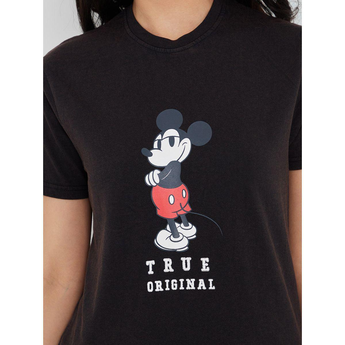 Styli Disney Mickey Mouse Graphic Print Regular Fit T-shirt-women-clothing-tshirts-image-3