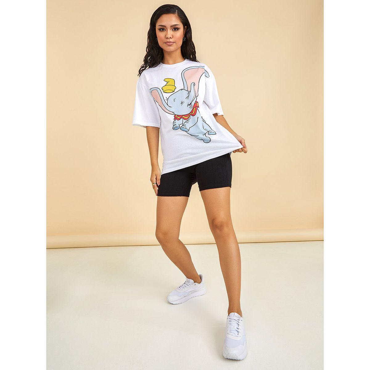 Styli Disney Dumbo Graphic Short Sleeves Oversized Longline T-shirt-women-clothing-tshirts-image-2