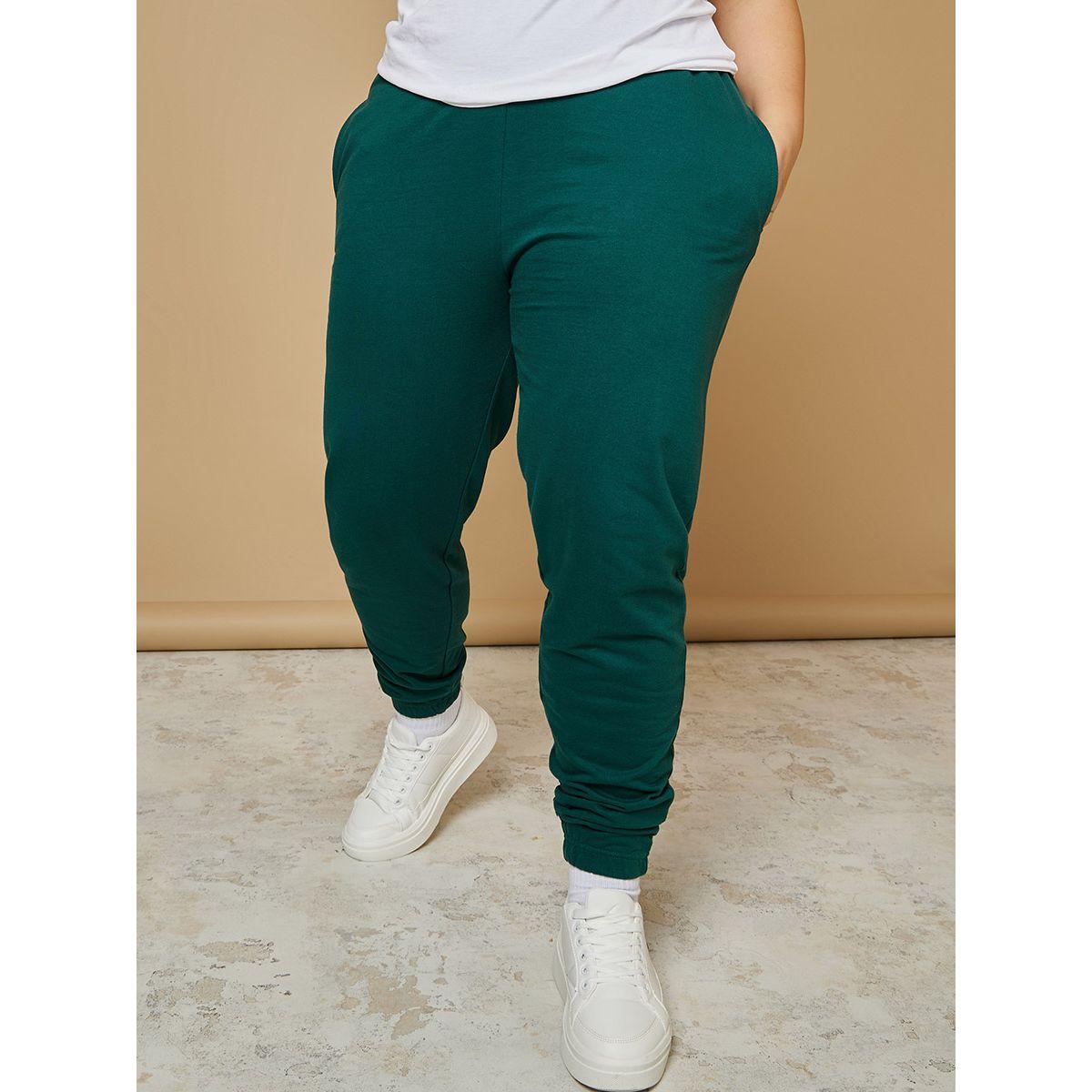 Styli Plus Elastic Waistband Cotton Jogger with Side Pocket-women-clothing-bottoms-joggers-image-3