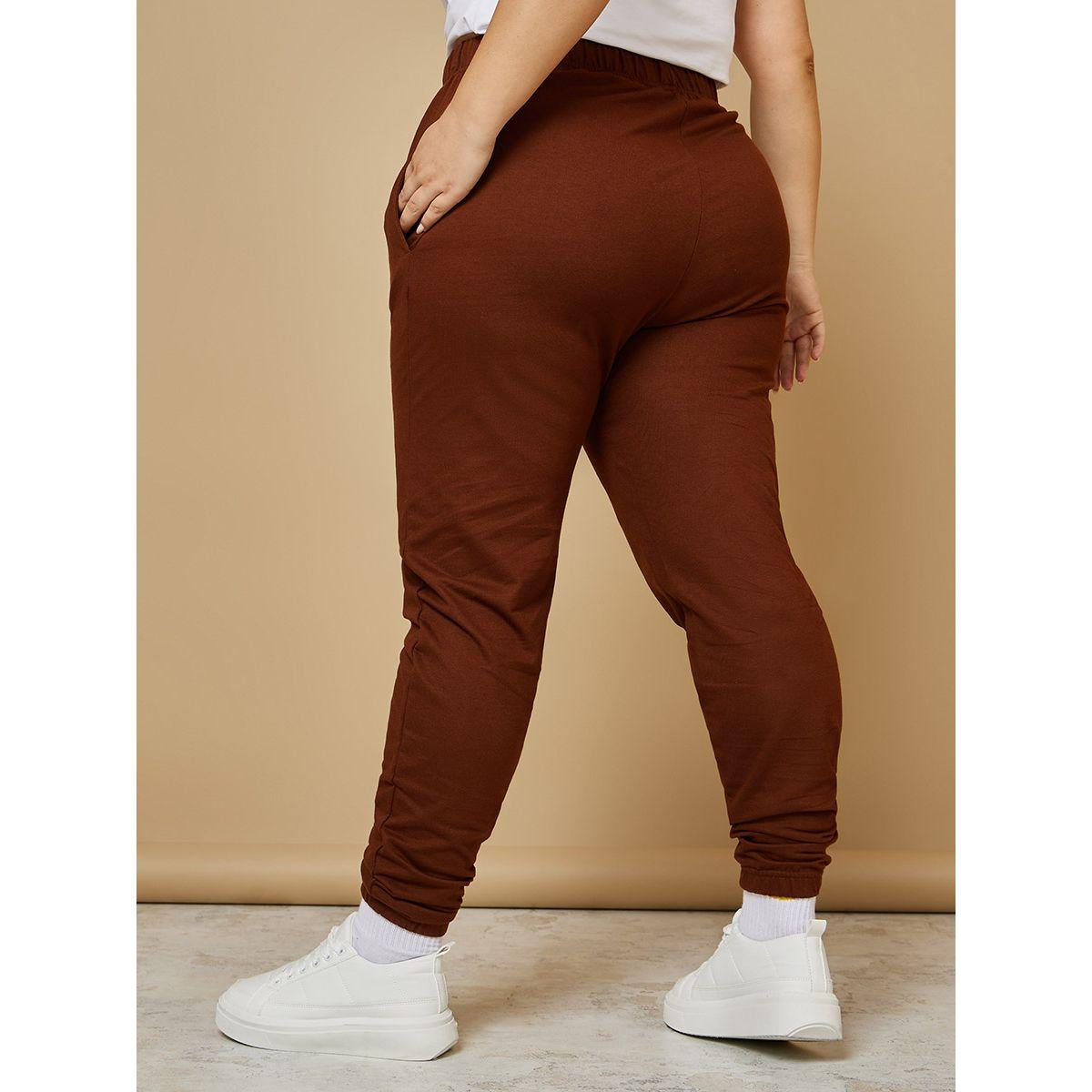Styli Plus Elastic Waistband Cotton Jogger with Side Pocket-women-clothing-bottoms-joggers-image-5