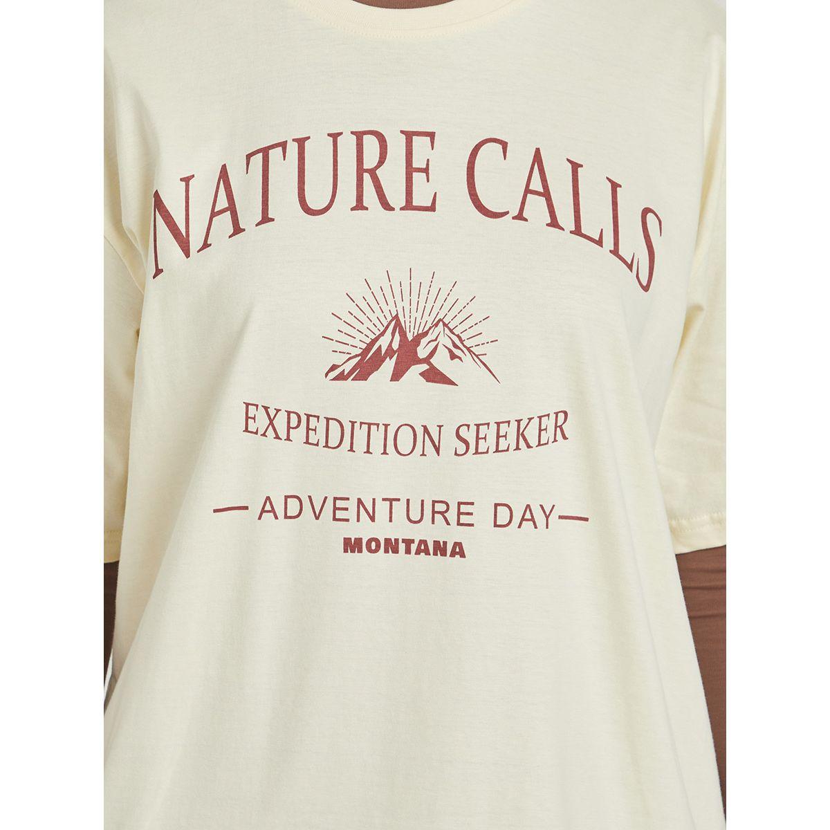 Styli Short Sleeves Nature Calls Graphic Oversized Longline T-shirt-women-clothing-tshirts-image-3