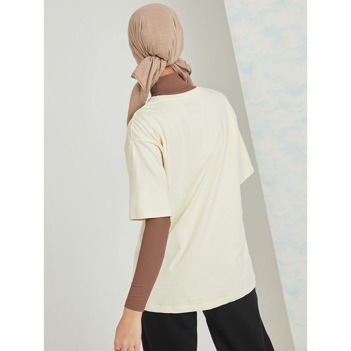Styli Short Sleeves Nature Calls Graphic Oversized Longline T-shirt-women-clothing-tshirts-image-4