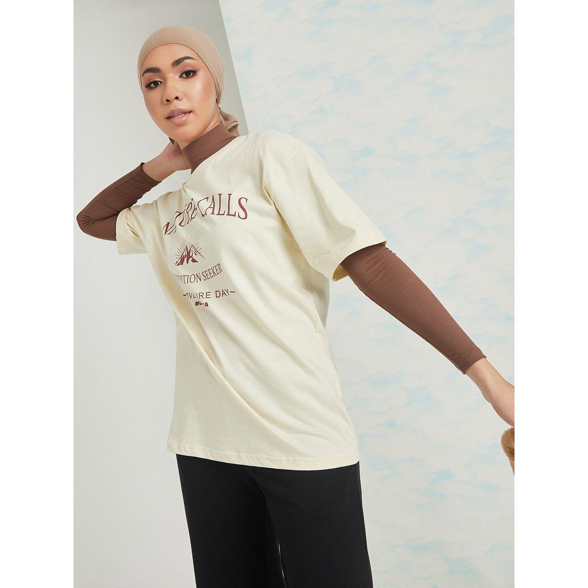 تيشيرت واسع باكمام قصيرة من ريد تايب-women-clothing-tshirts-image-5