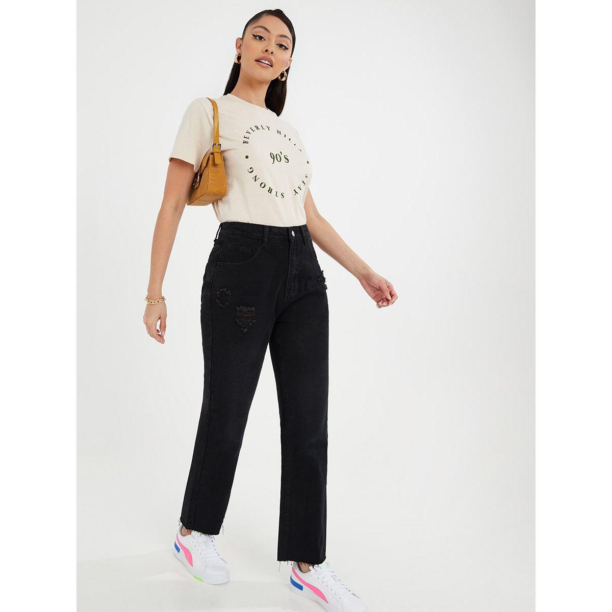 تيشيرت بقصة عادية واكمام قصيرة من ستايلي-women-clothing-tshirts-image-2