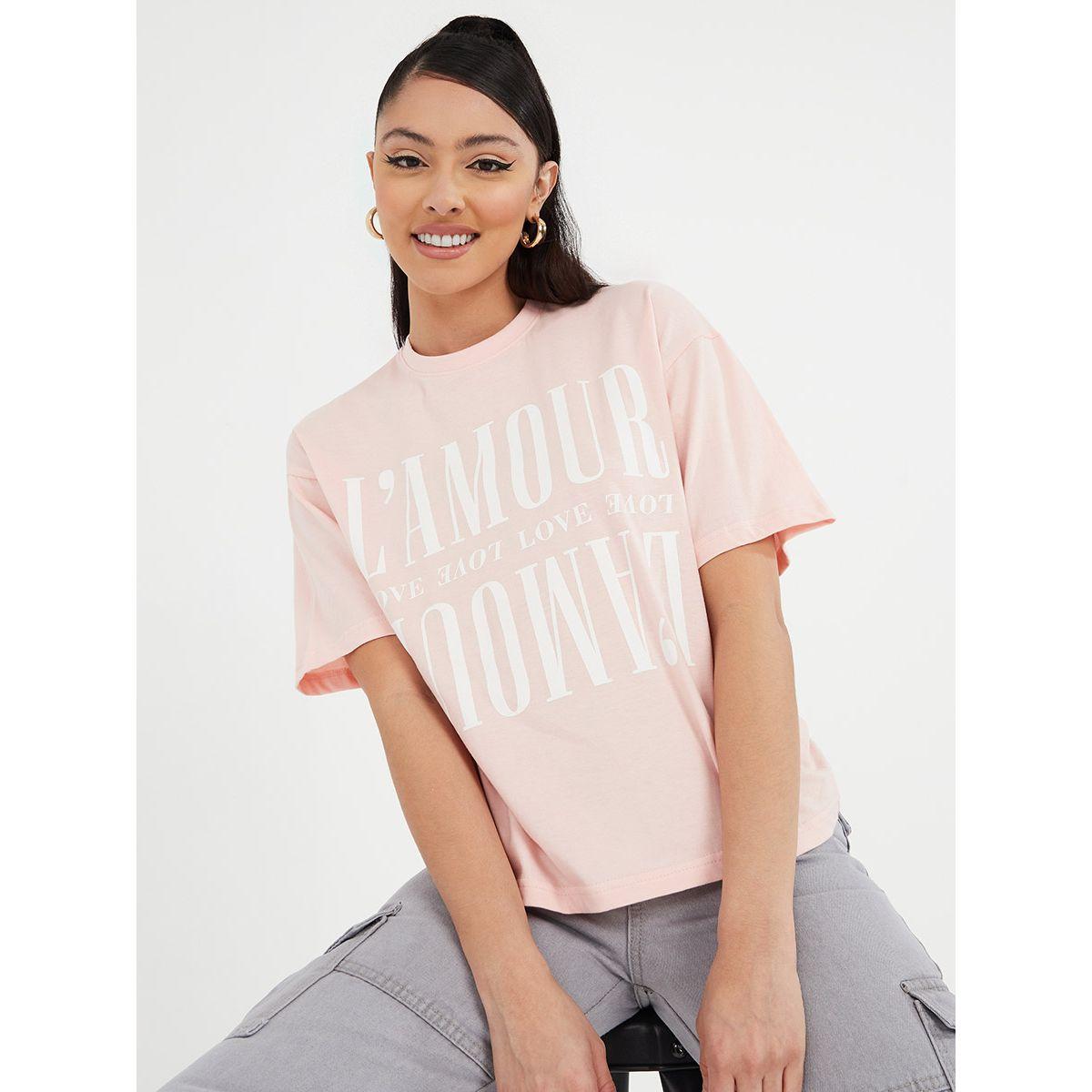 تيشيرت مطبع بكتابة من ستايلي-women-clothing-tshirts-image-1