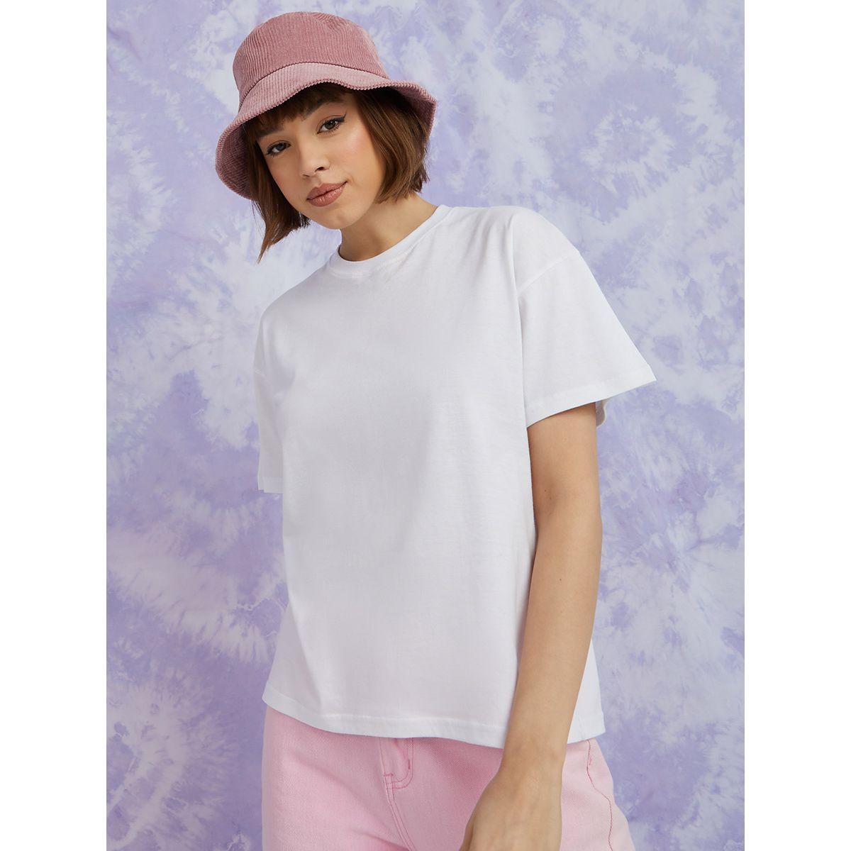 Styli Short Sleeves Los Angeles Back Slogan Boxy Fit T-shirt-women-clothing-tshirts-image-3