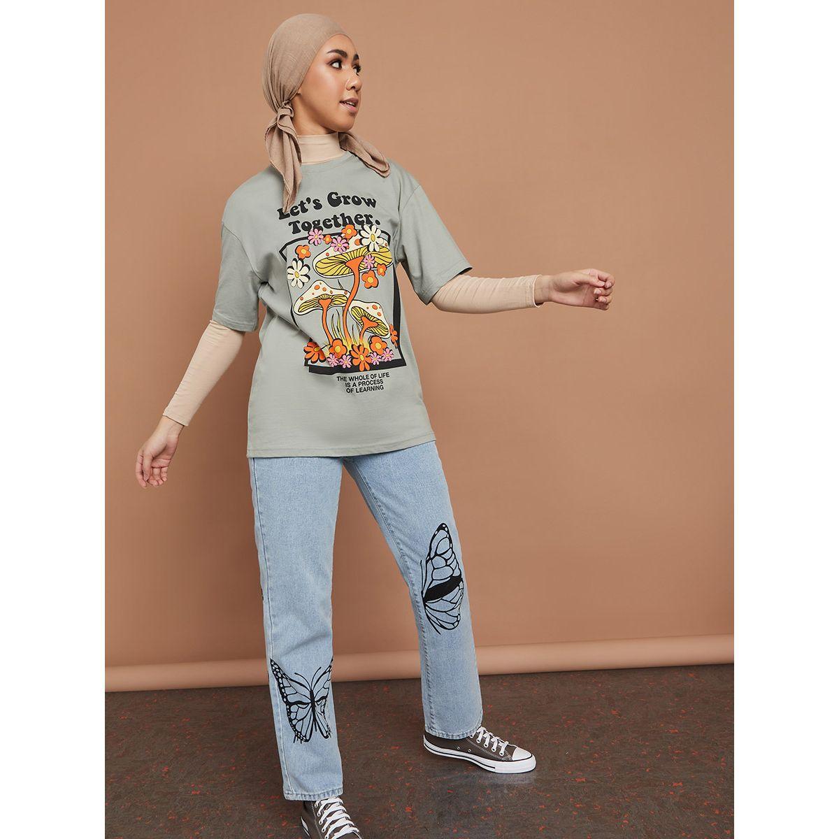 تيشيرت بقصة واسعة واكمام قصيرة من ريد تايب-women-clothing-tshirts-image-5