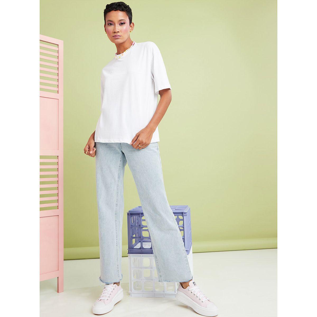 Styli Better Days Ahead Floral Back Graphic Boxy Fit T-shirt-women-clothing-tshirts-image-2