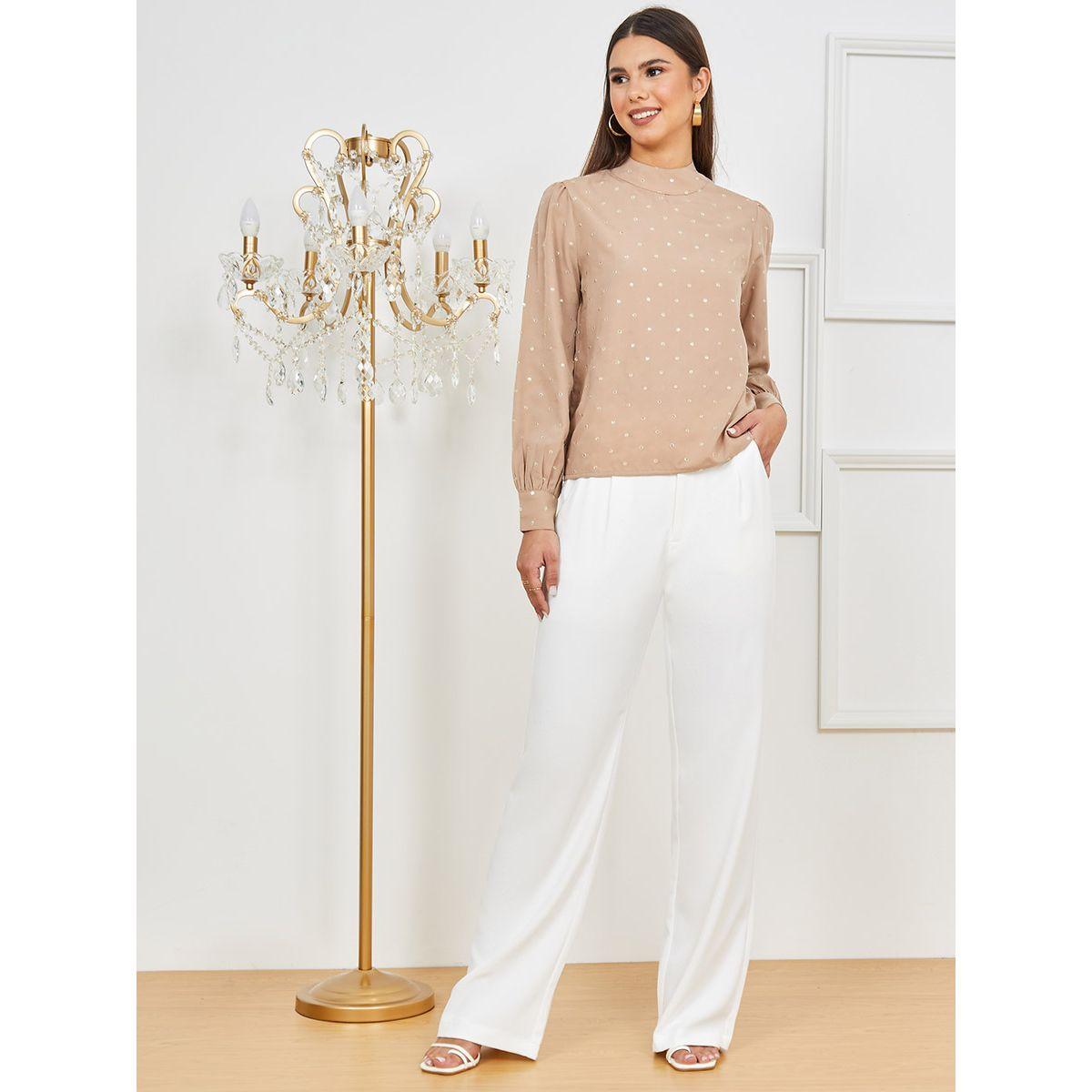 بلوزة ساتان مزينة بالترتر من ستايلي-women-clothing-shirtsandblouses-blouses-image-2