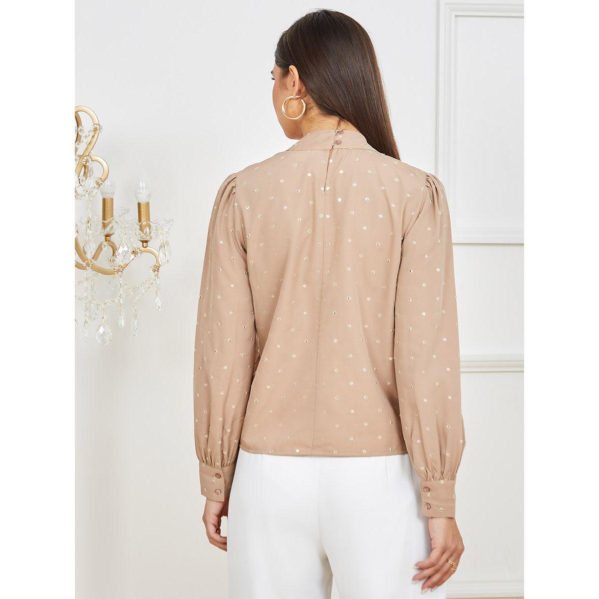 بلوزة ساتان مزينة بالترتر من ستايلي-women-clothing-shirtsandblouses-blouses-image-4