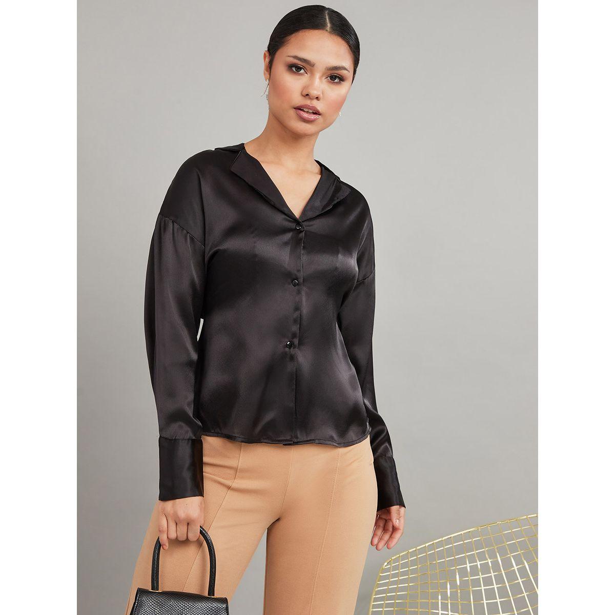 بلوزة ساتان باكمام طويلة من ريد تايب-women-clothing-shirtsandblouses-shirts-image-1